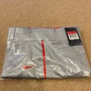 Nike Gray and Red Dri-FIT Baseball Pants